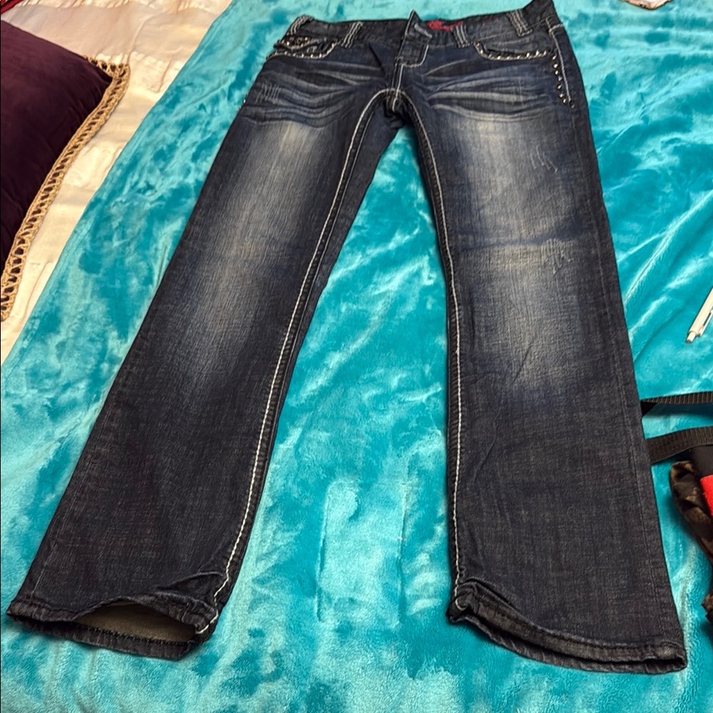 Rock & Roll Cowgirl Blue Boot Cut Jeans